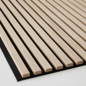Rustic Natural Oak, akustikpanel ek - svart akustikfilt