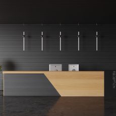 Ribbon-Design Black Slate i en lobby