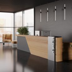 Ribbon-Design Black Slate i en lobby