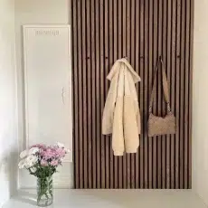 Ribbon-Wood Walnut in hallway