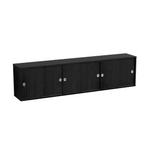 Brace wall cabinet Black Diamond Ash 1800 mm six sliding doors