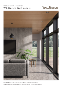produktblads framsida för WS-Design på engelska