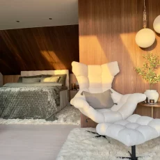 Ws-Wood wall panel in bedroom