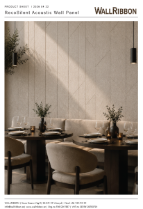 Product sheet acoustic wall panel